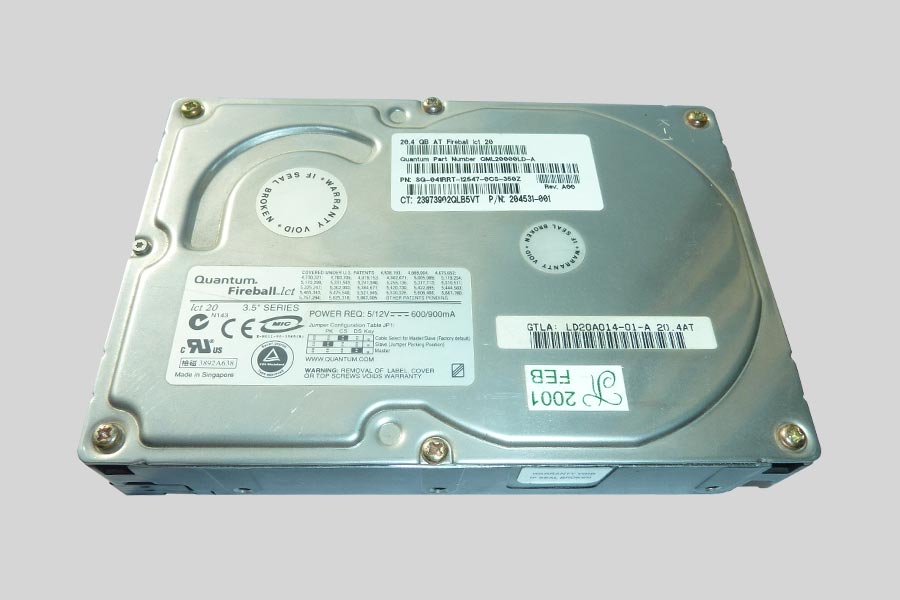 Hard disk Quantum guasto: come recuperare i dati persi