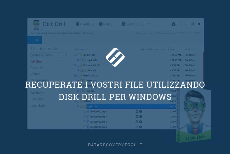 Recuperate i vostri file utilizzando Disk Drill per Windows