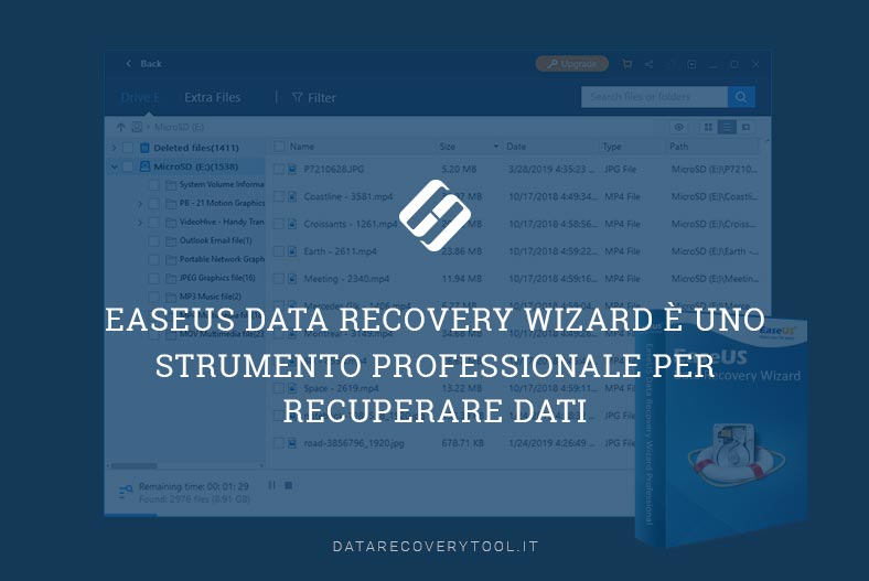 EaseUS Data Recovery Wizard è uno strumento professionale per recuperare dati