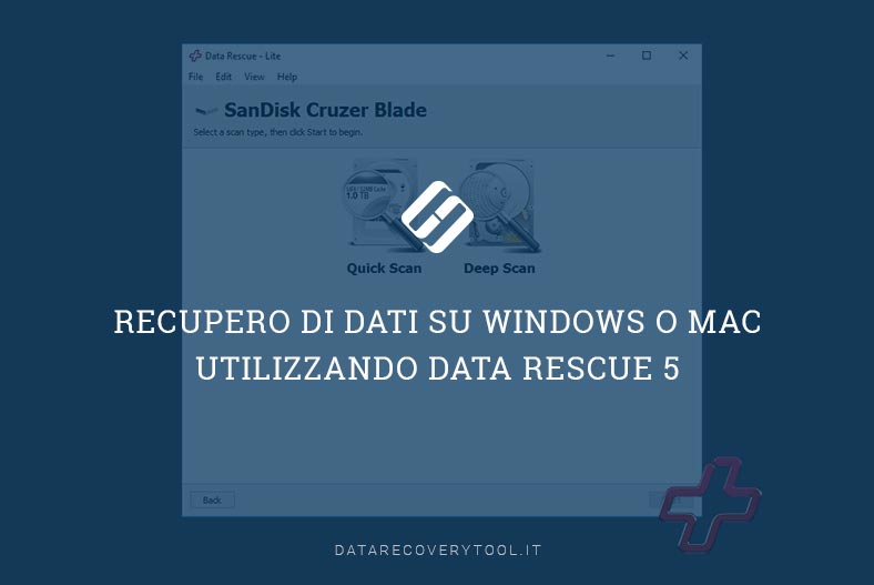 Recupero di dati su Windows o Mac utilizzando Data Rescue 5