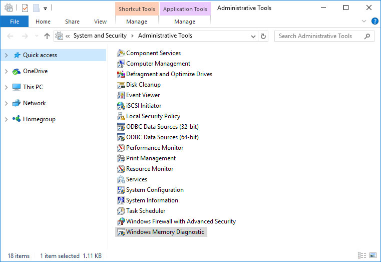 «DIRTY_MAPPED_PAGES_CONGESTION» 0x000000EB: Avvio di Windows Memory Checker tramite il Pannello di controllo