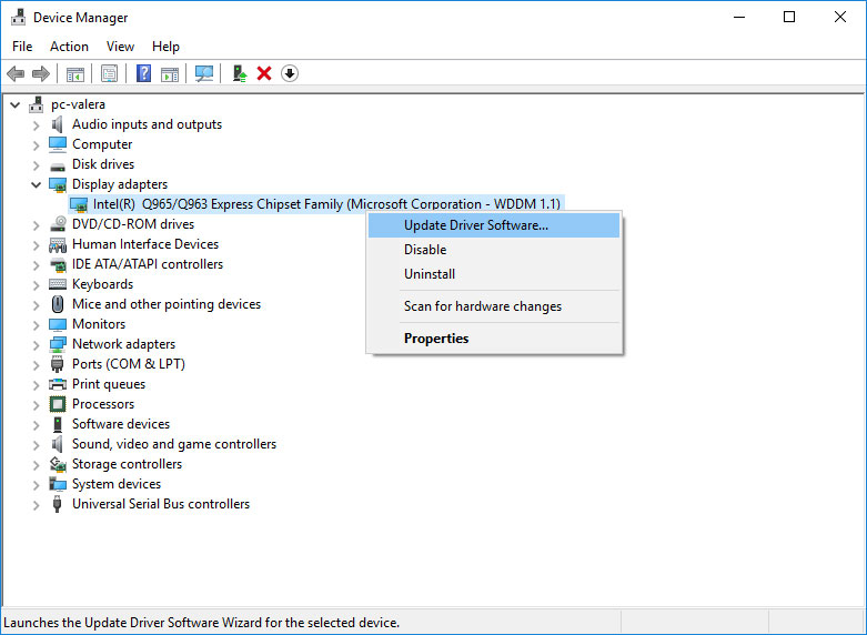 «CACHE_INITIALIZATION_FAILED» 0x00000066: Aggiornate il driver tramite Gestione dispositivi