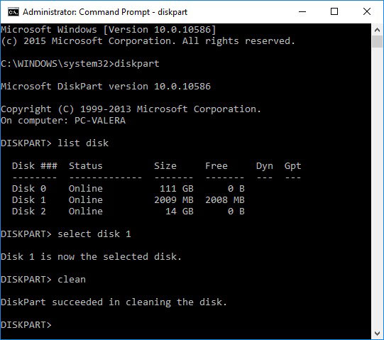 Recuperate le partizioni un SSD OCZ con il comando diskpart