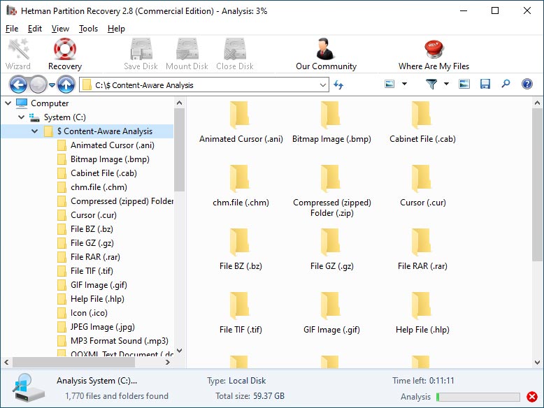 Programma per recuperare i dati: lista di recupero