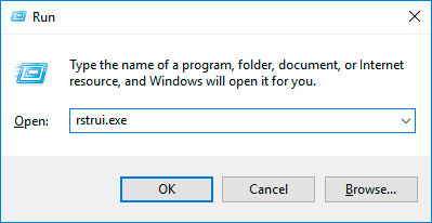 Eseguite Windows 11: rstrui.exe